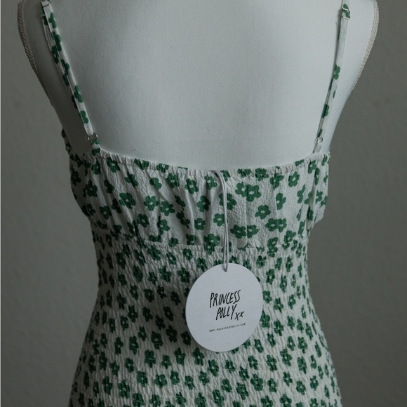 NWT Princess Polly Stefanie Mini Dress Green Floral | US 4 - Picture 6 of 7